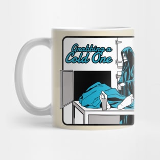 Grab A Cold One Funny Dark Humor Grim Reaper Mug